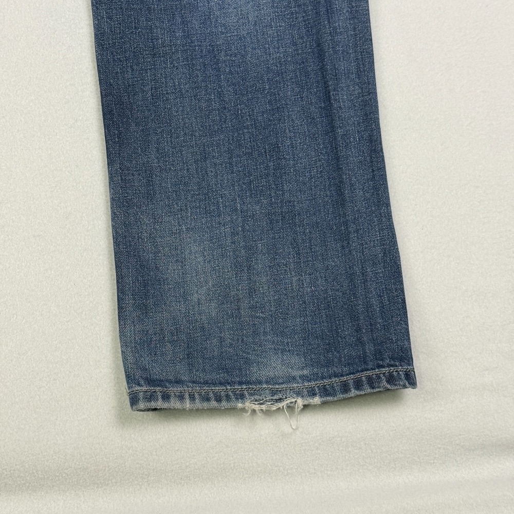 Diesel Industry Mens Button Fly Jeans 34x32 Waykee Straight Distress Worn Heels - Picture 15 of 16